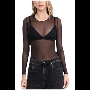 Commando Black Sheer Long Sleeve Top